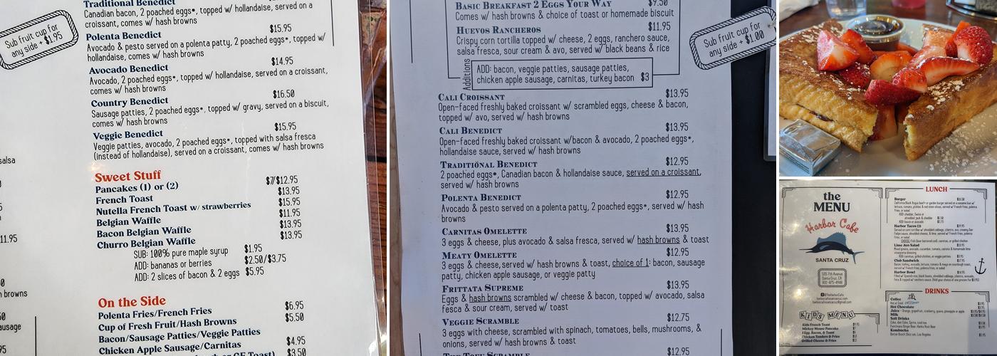 Harbor Café Menu
