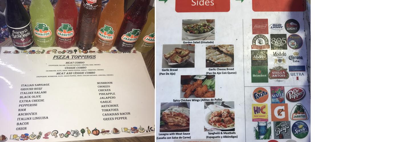 Great Scotts Pizza Menu
