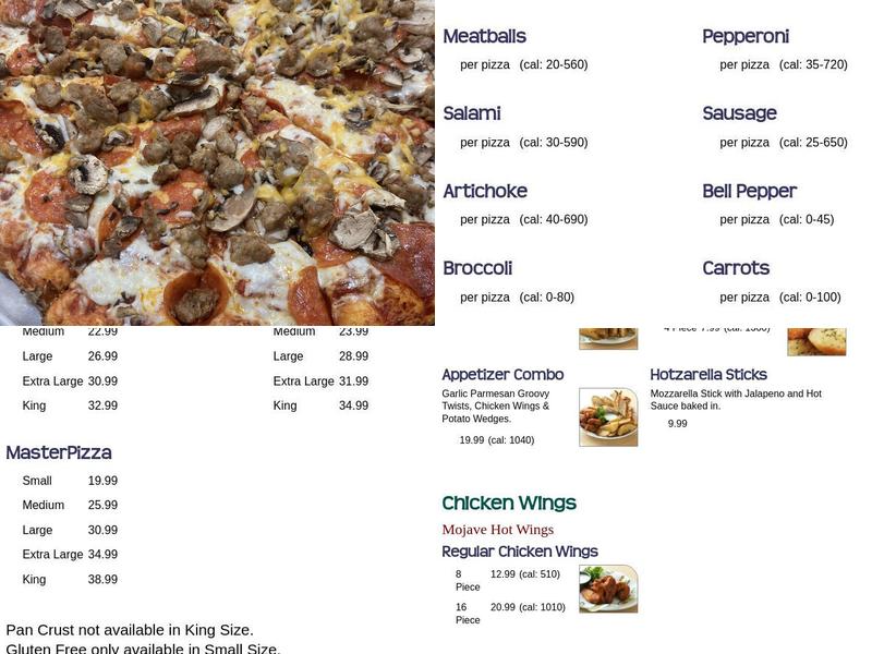 Straw Hat Pizza Menu