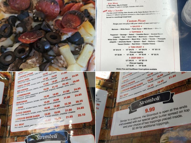 Tower Pizza Menu