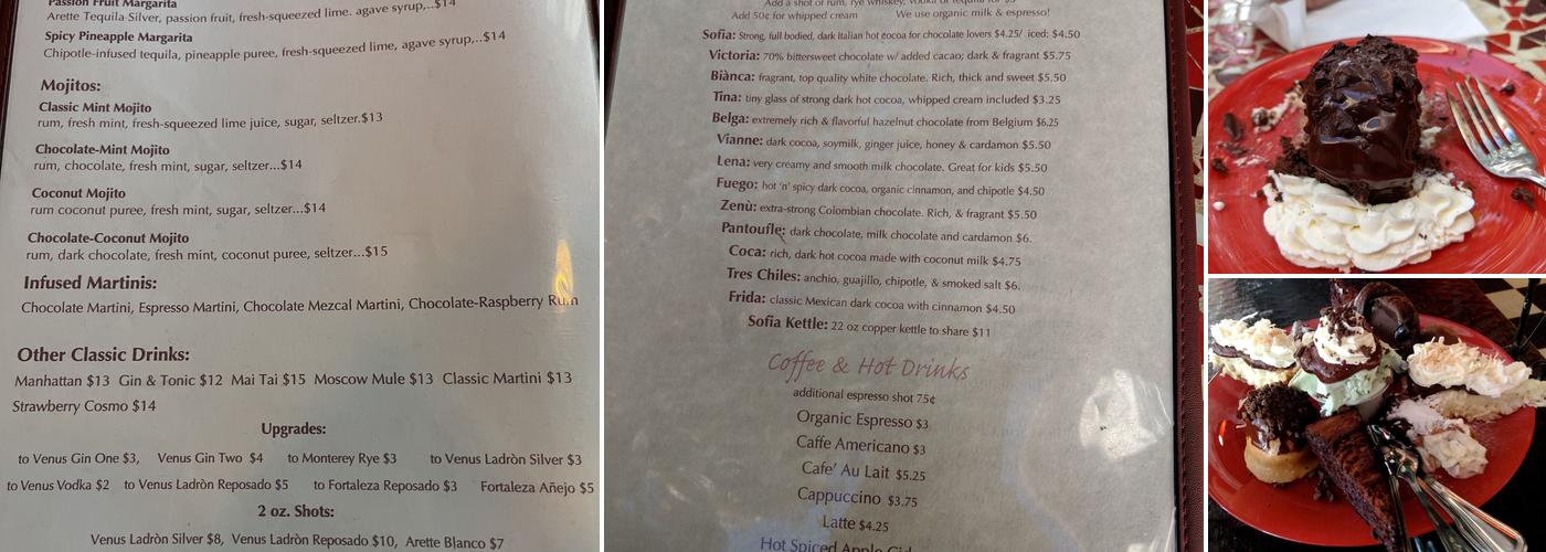 Chocolate Menu