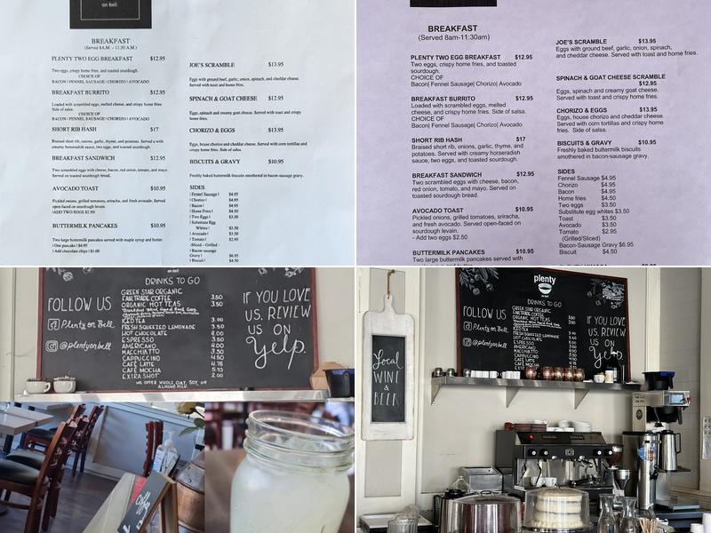 Plenty on Bell Menu