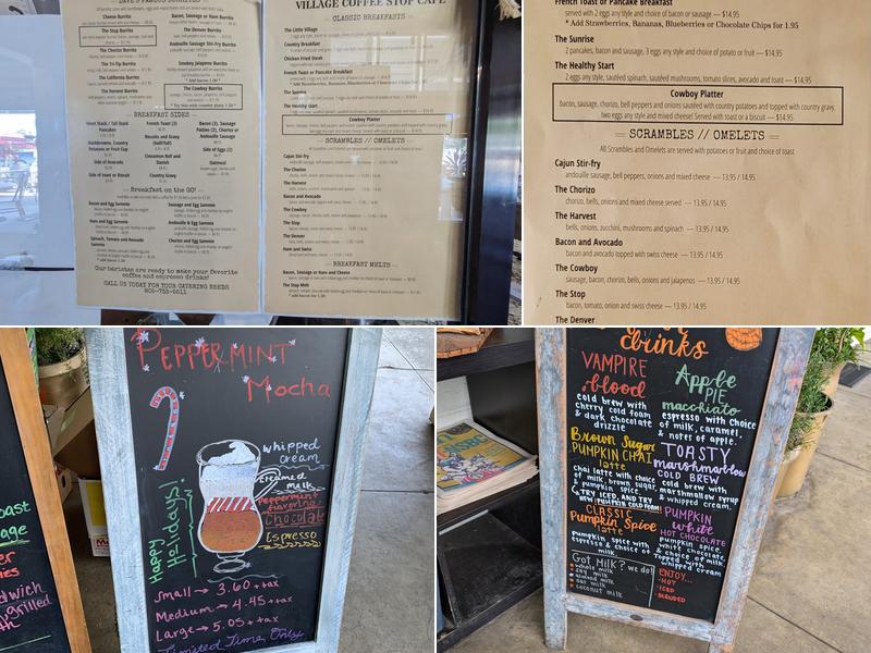 The Village Coffee Stop & Catering Menu