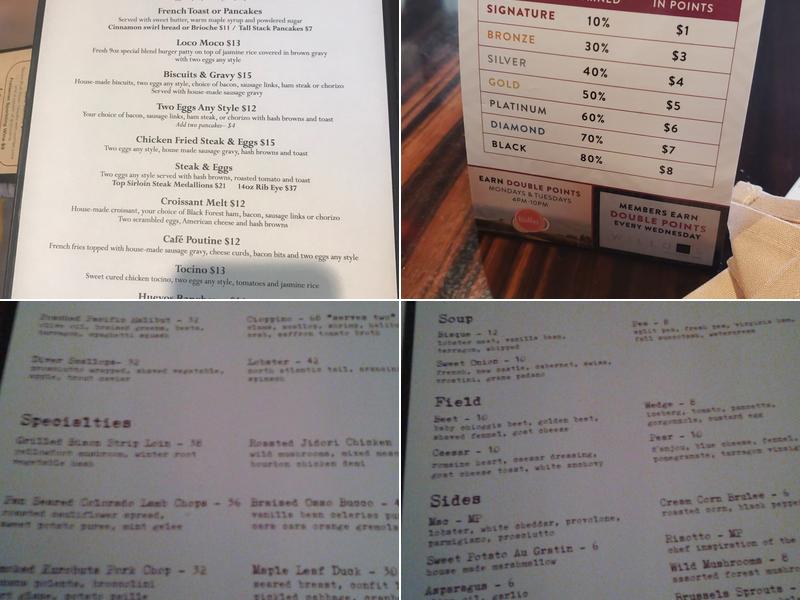 Chumash Cafe Menu