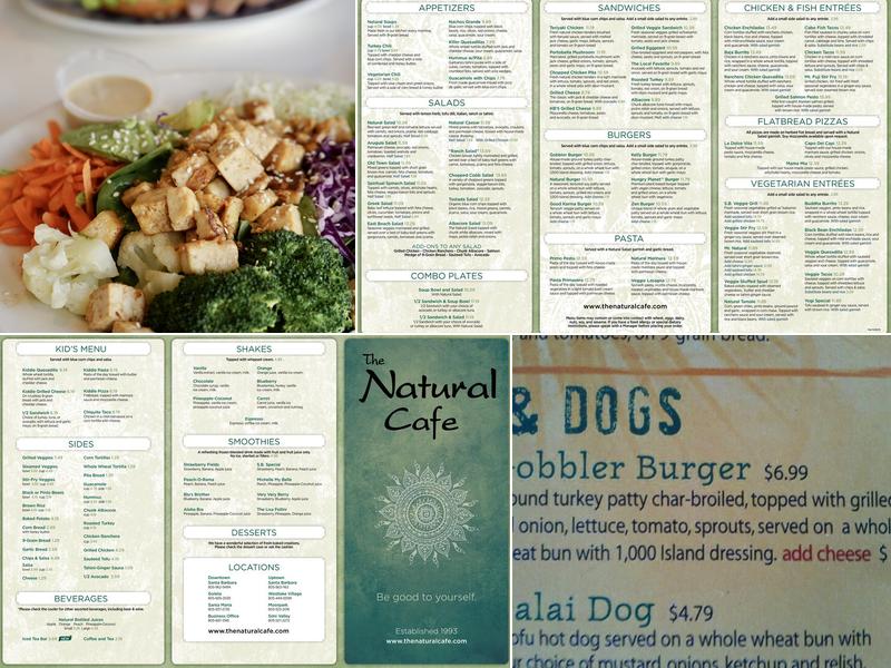 Natural Cafe Menu