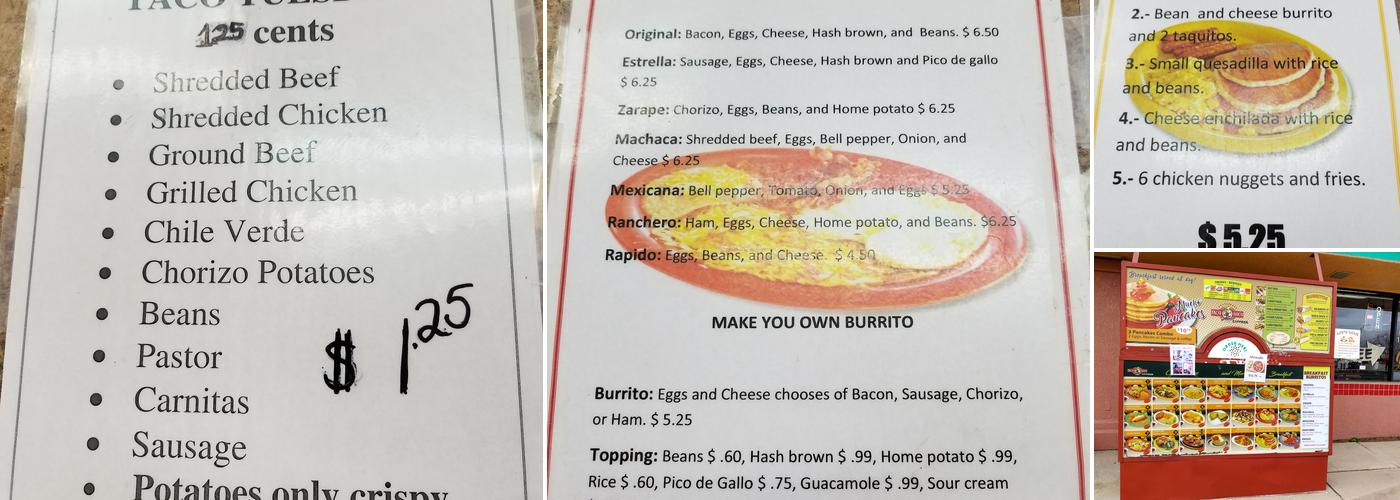 Taco Roco Express Menu