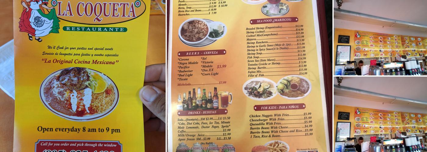 Taqueria La Coqueta Menu