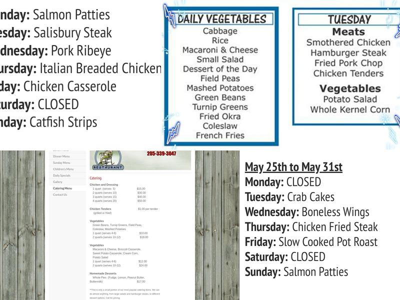 The Front Porch Menu