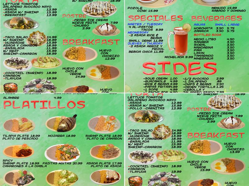 Tacos El Tizon 2 Menu