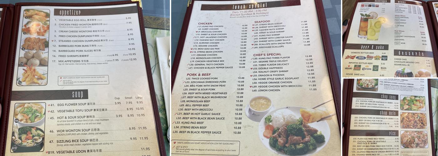 Magic Dragon Asian Cuisine Menu