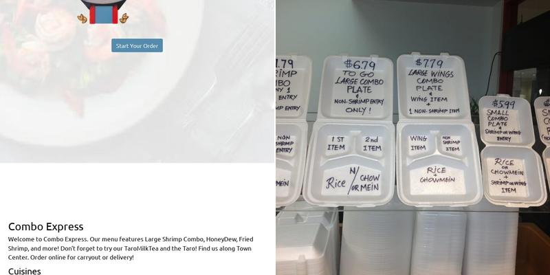 Combo Express Menu