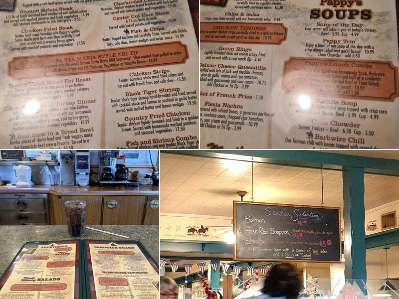 Pappy's Restaurant Menu