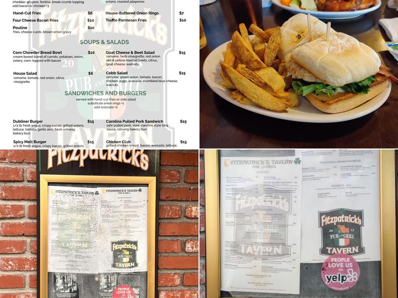 Fitzpatrick's Tavern Menu