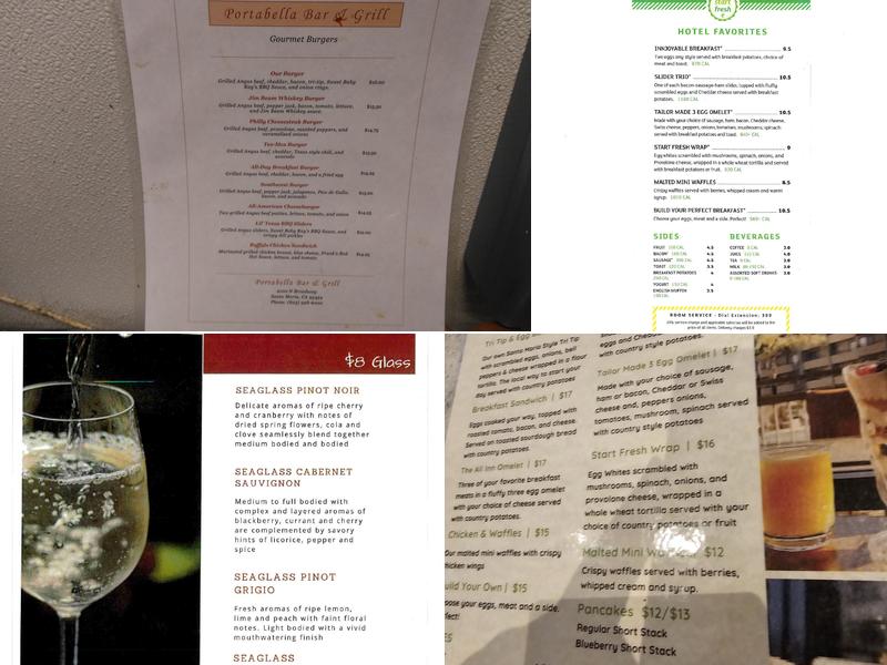 Portabella Bar & Grill Menu