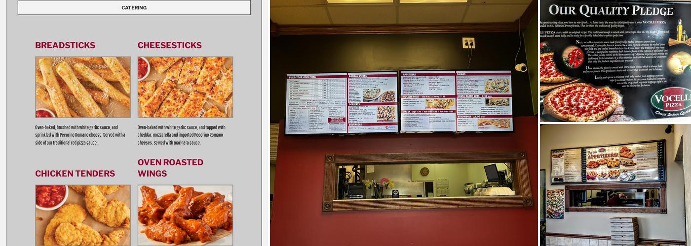 Vocelli Pizza Menu