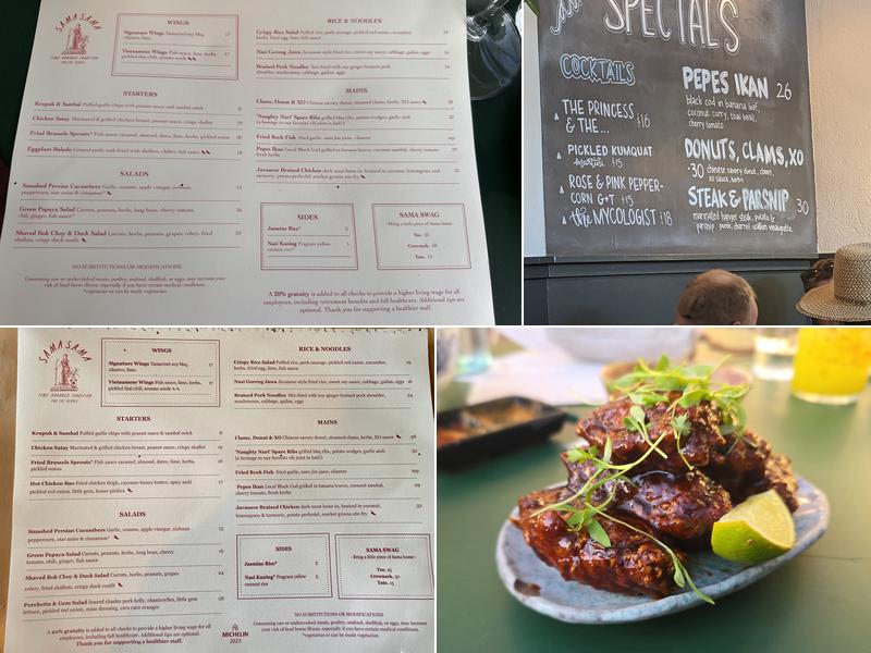 Sama Sama Kitchen Menu