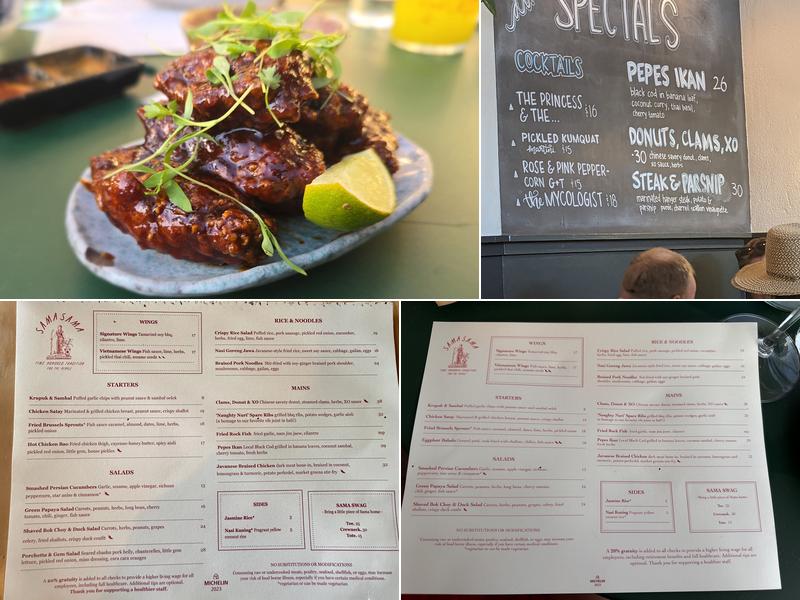 Sama Sama Kitchen Menu