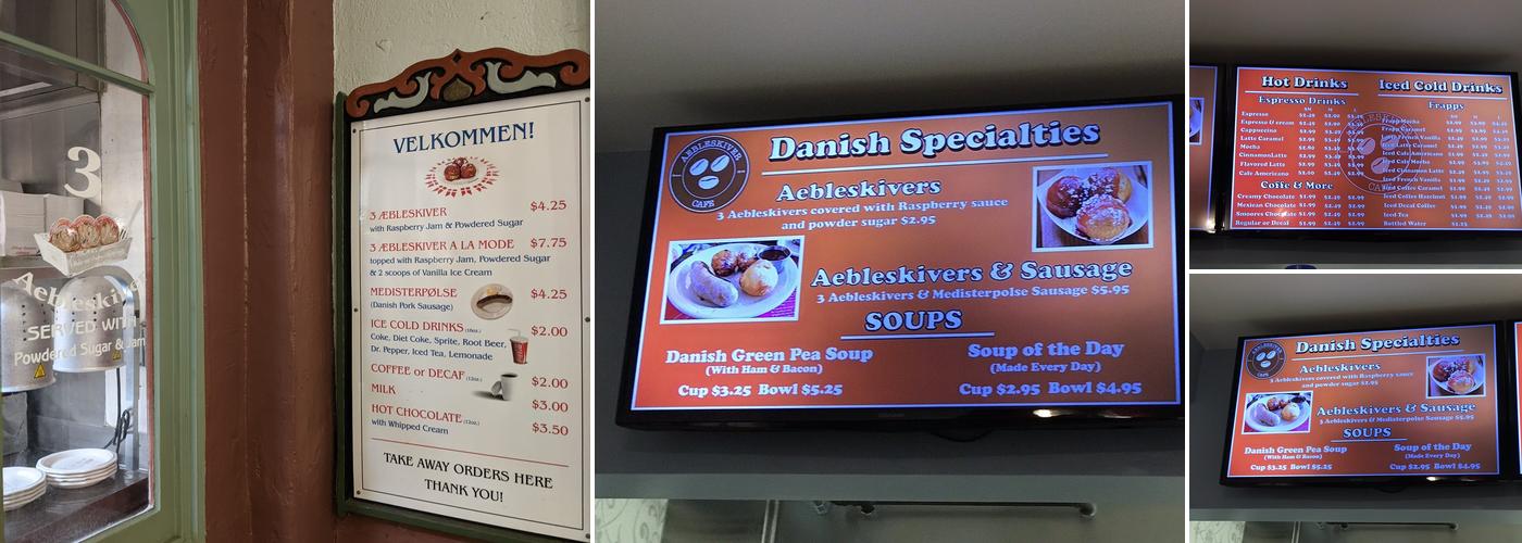 Aebleskiver Cafe Menu