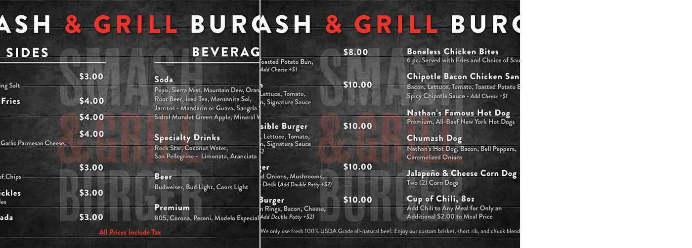 Grains & Grounds Menu