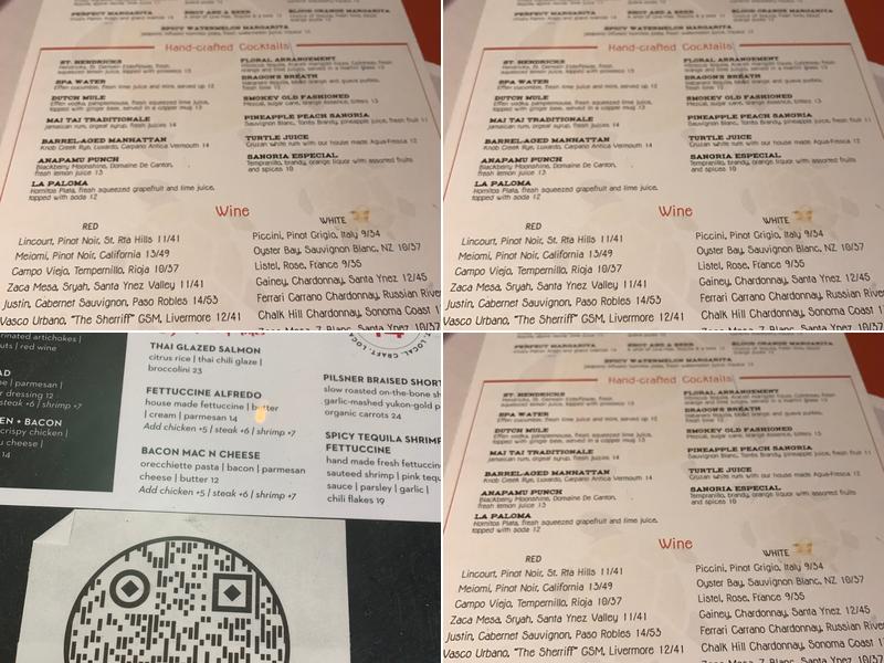 S.B Court House Distillery Menu