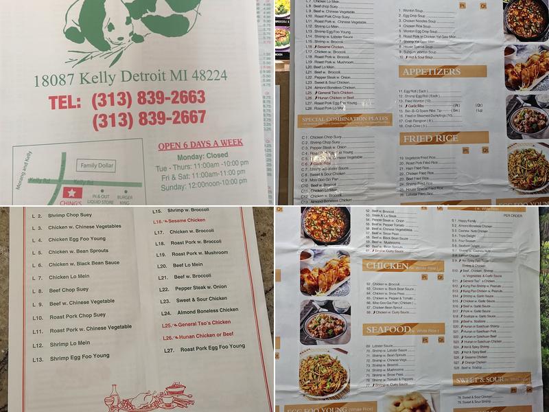 Ching Panda Menu
