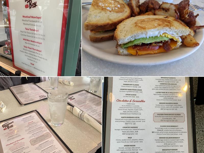 Farmer Boy Menu