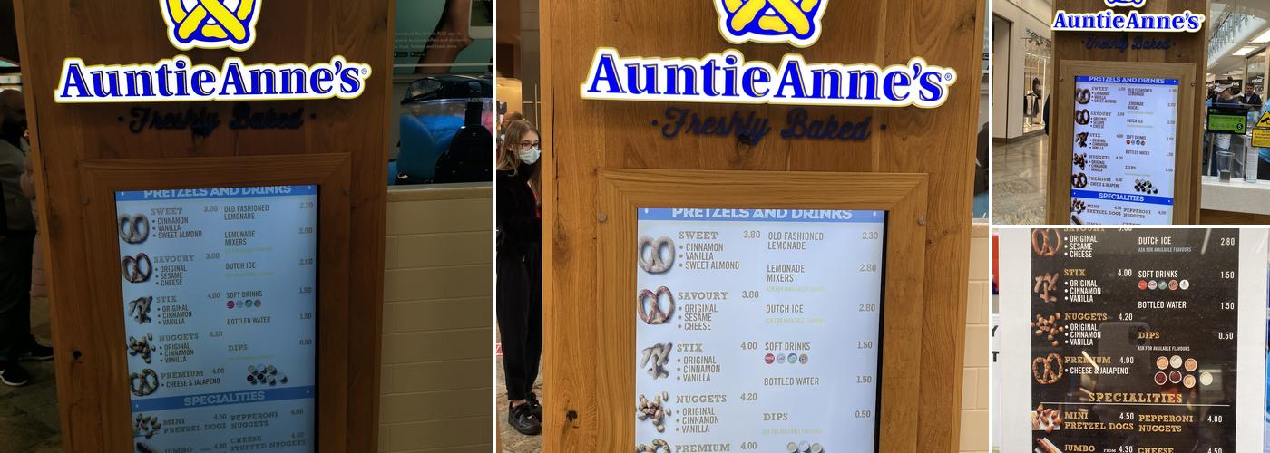 Auntie Annes Menu