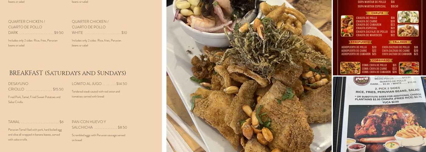 Perú 703 Menu