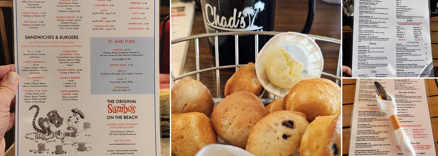 Chad’s Cafe Menu