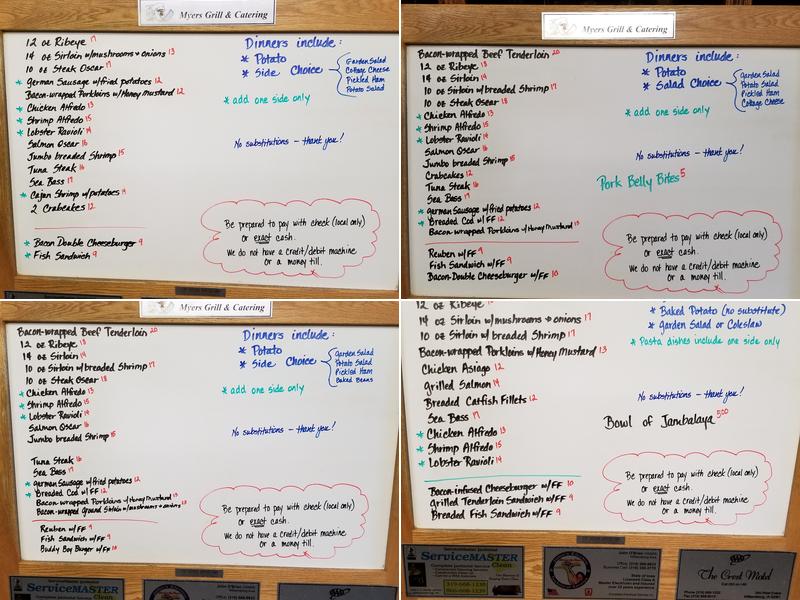 Myers Grill & Catering Menu