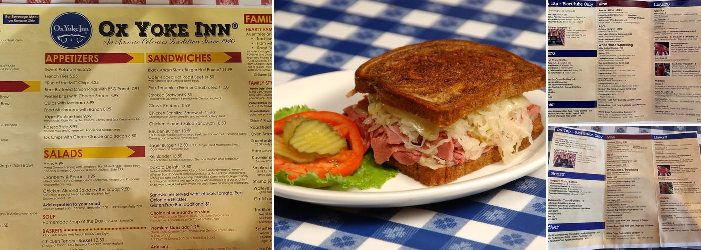 Ox Yoke Inn Menu
