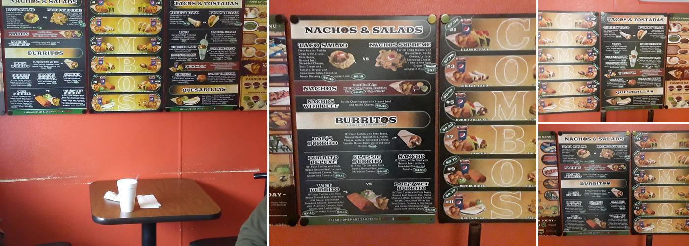 Taco Bob's Menu