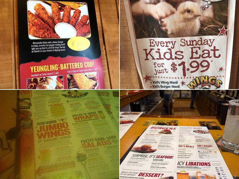 Wings Etc. Menu