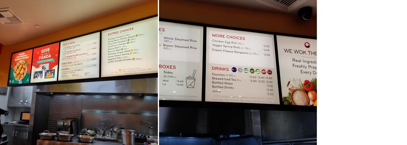 Panda Express Menu