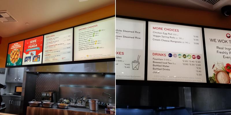 Panda Express Menu