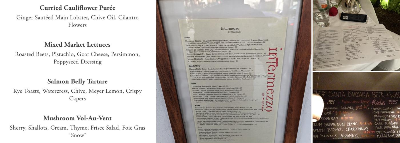 Intermezzo by Wine Cask Menu
