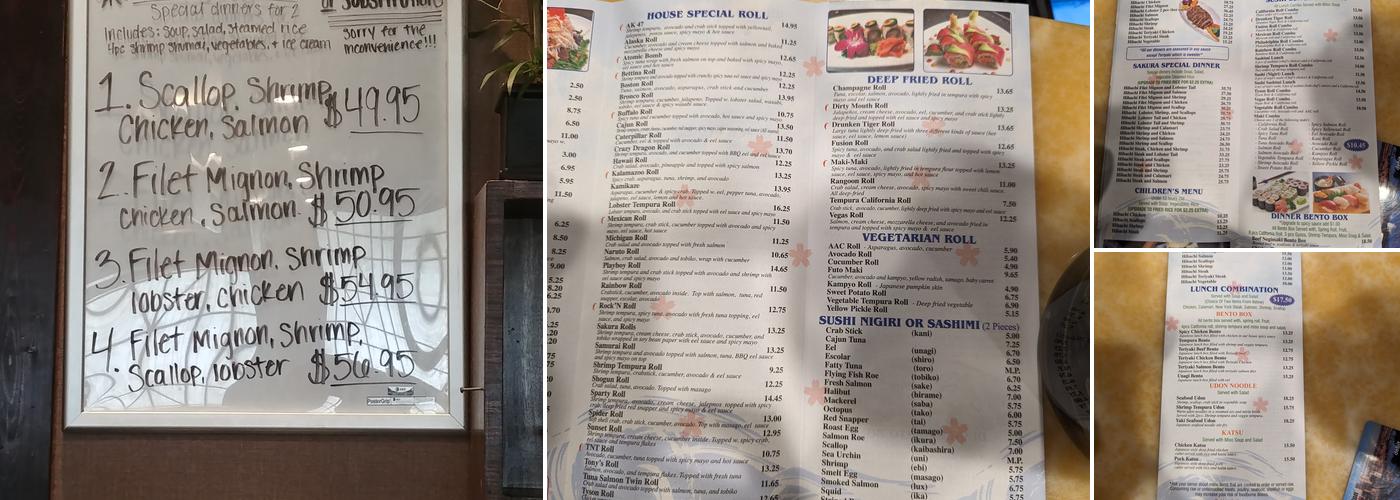 Sakura 2 Menu