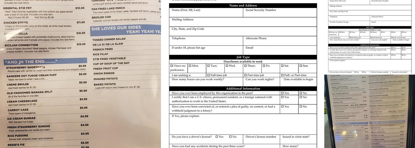 Strawberry Fields Restaurant Menu