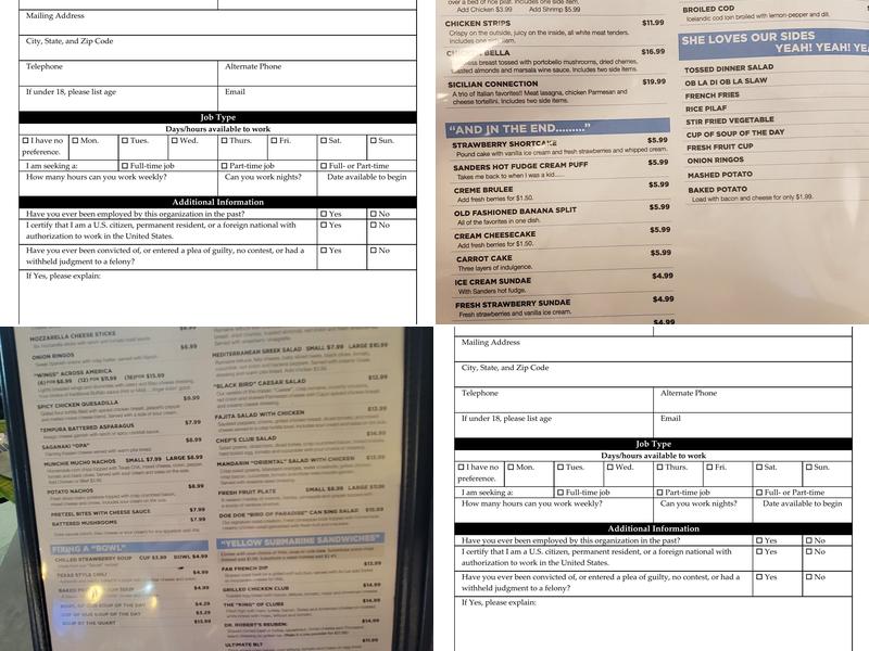 Strawberry Fields Restaurant Menu