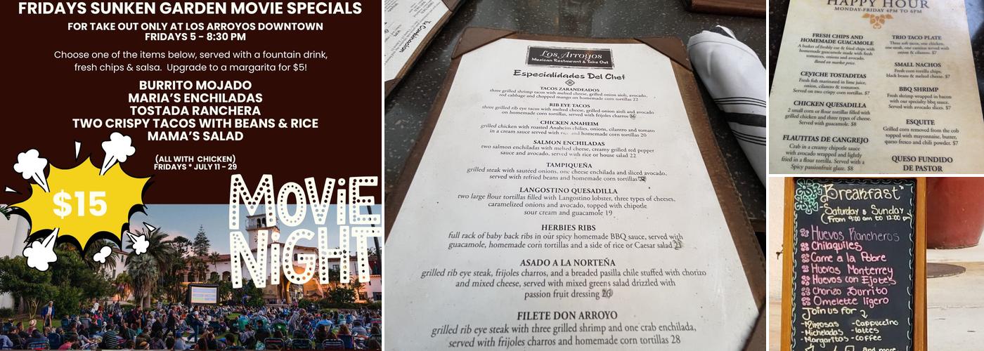 Los Arroyos Montecito Mexican Restaurant & Take Out Menu