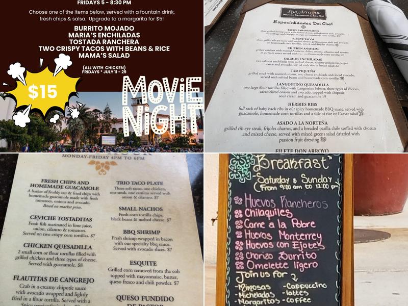 Los Arroyos Montecito Mexican Restaurant & Take Out Menu
