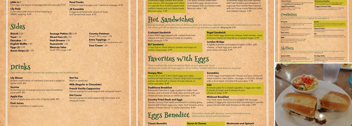 Froggys Menu
