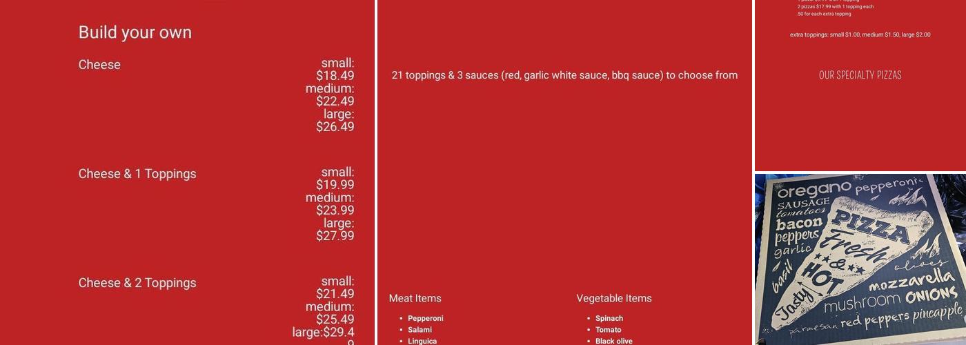 Fatte's Pizza of Grover Beach Menu