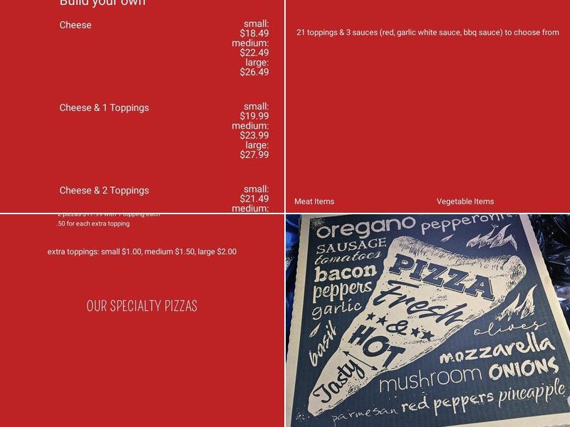 Fatte's Pizza of Grover Beach Menu