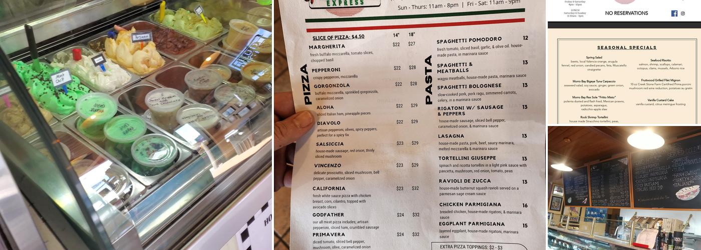 Giuseppe’s Express Menu