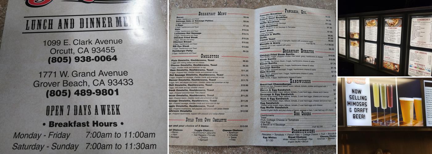 Orcutt Burgers Menu