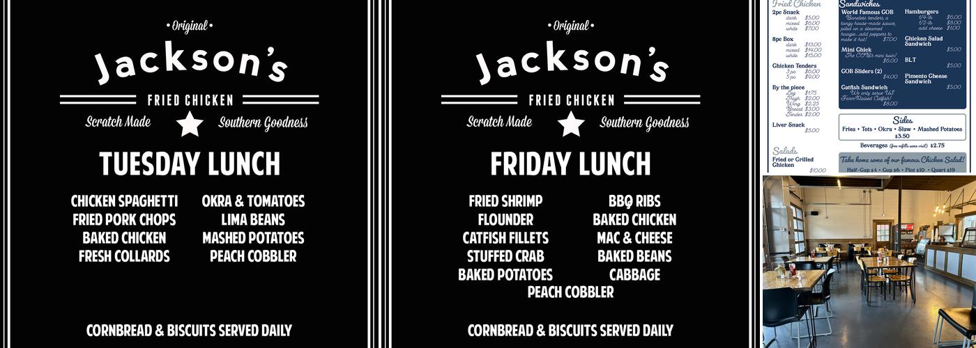 Jackson's Station Menu