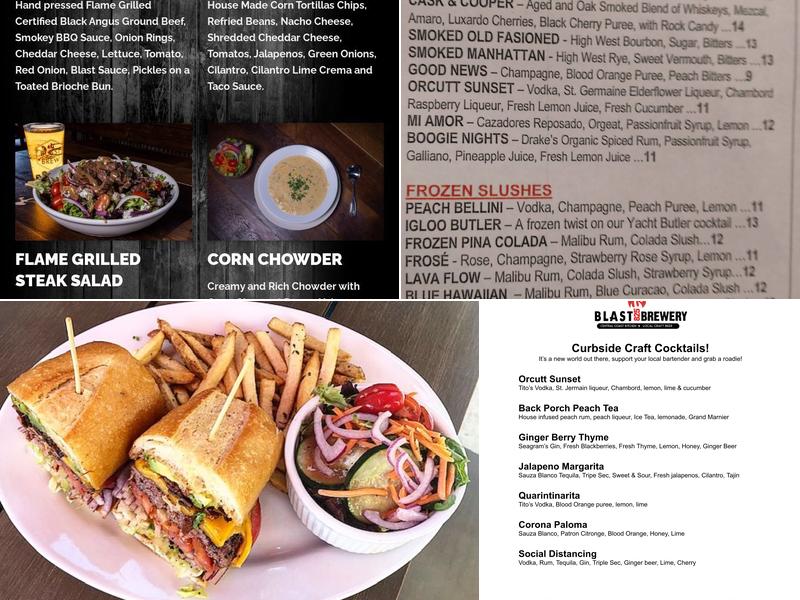 Blast 825 Brewery Menu
