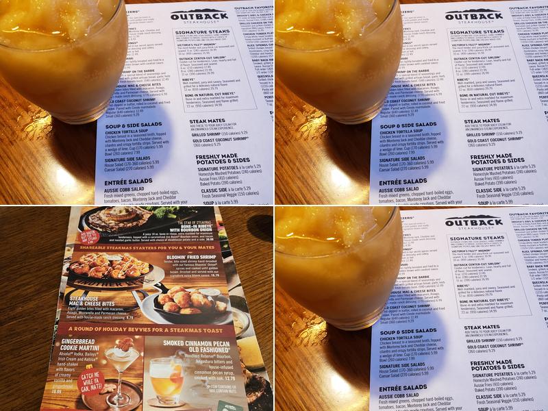 Outback Steakhouse Menu