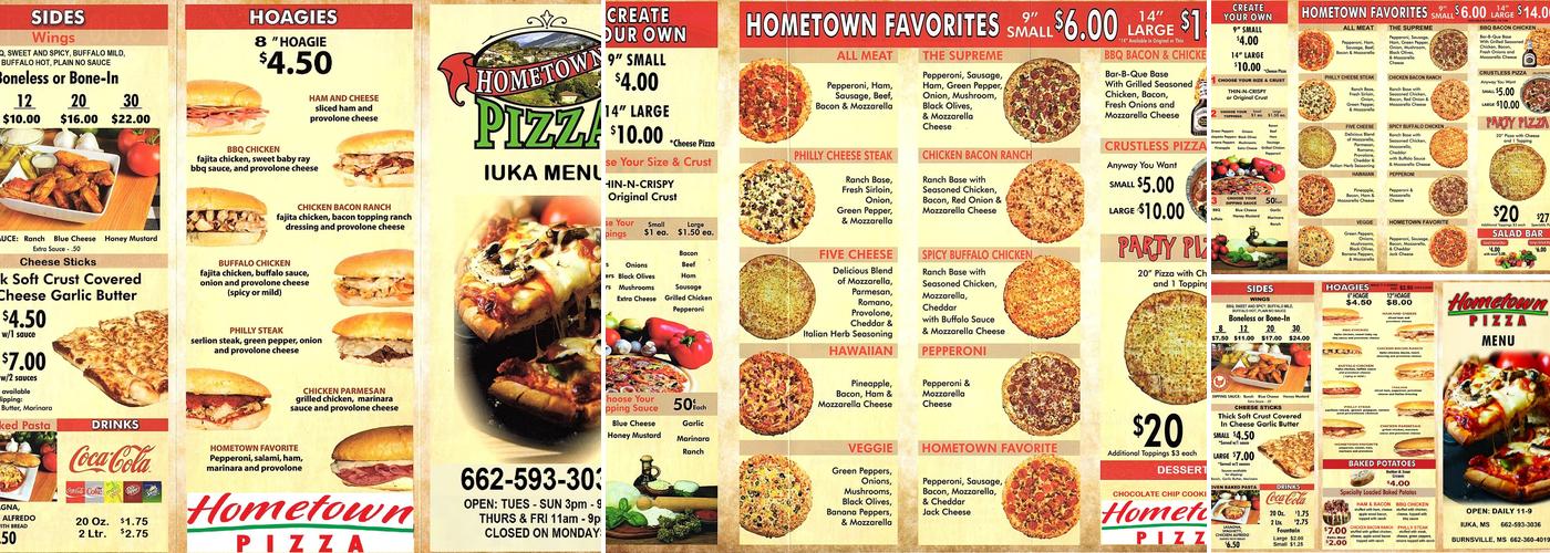 Hometown Pizza Iuka Menu